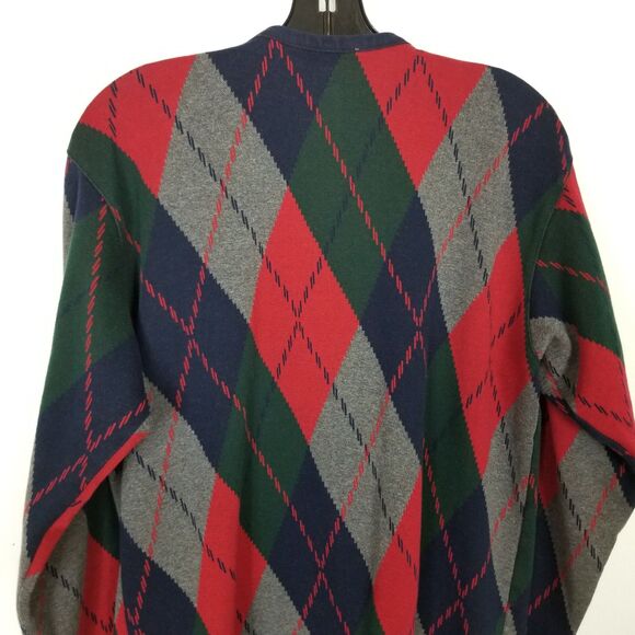 VTG Talbots Women Diamond Button Up Cardigan Sweater Sz M Gold Buttons Classy - Picture 6 of 8